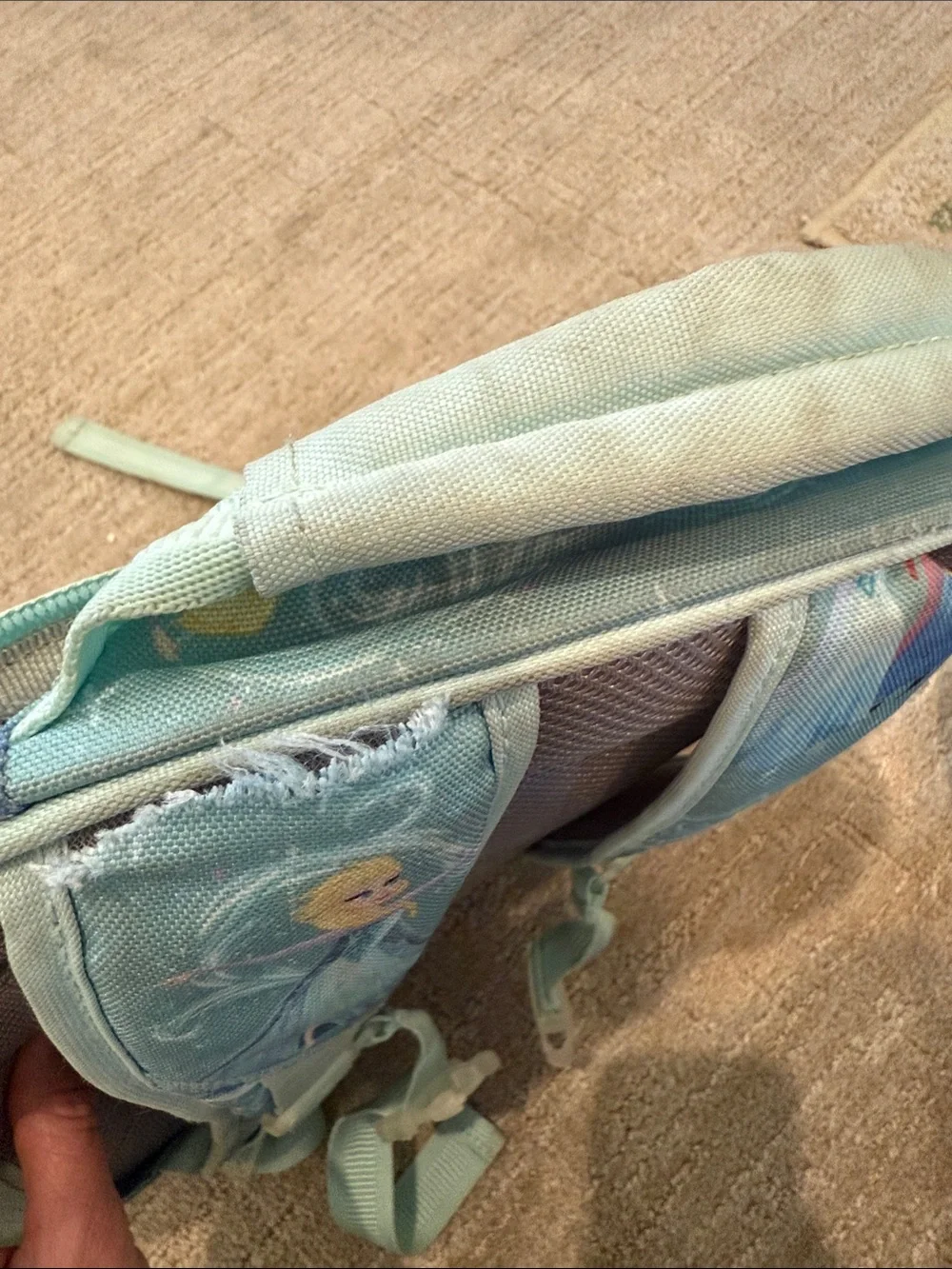 Pottery Barn Kids Mackenzie Aqua Disney Frozen backpack, size small - Picture 6 of 8